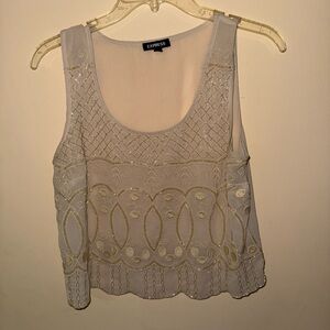 Express Women's Embellished Cropped Blouse